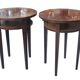 Pair of antique Art Deco pedestal tables, end tables, side tables