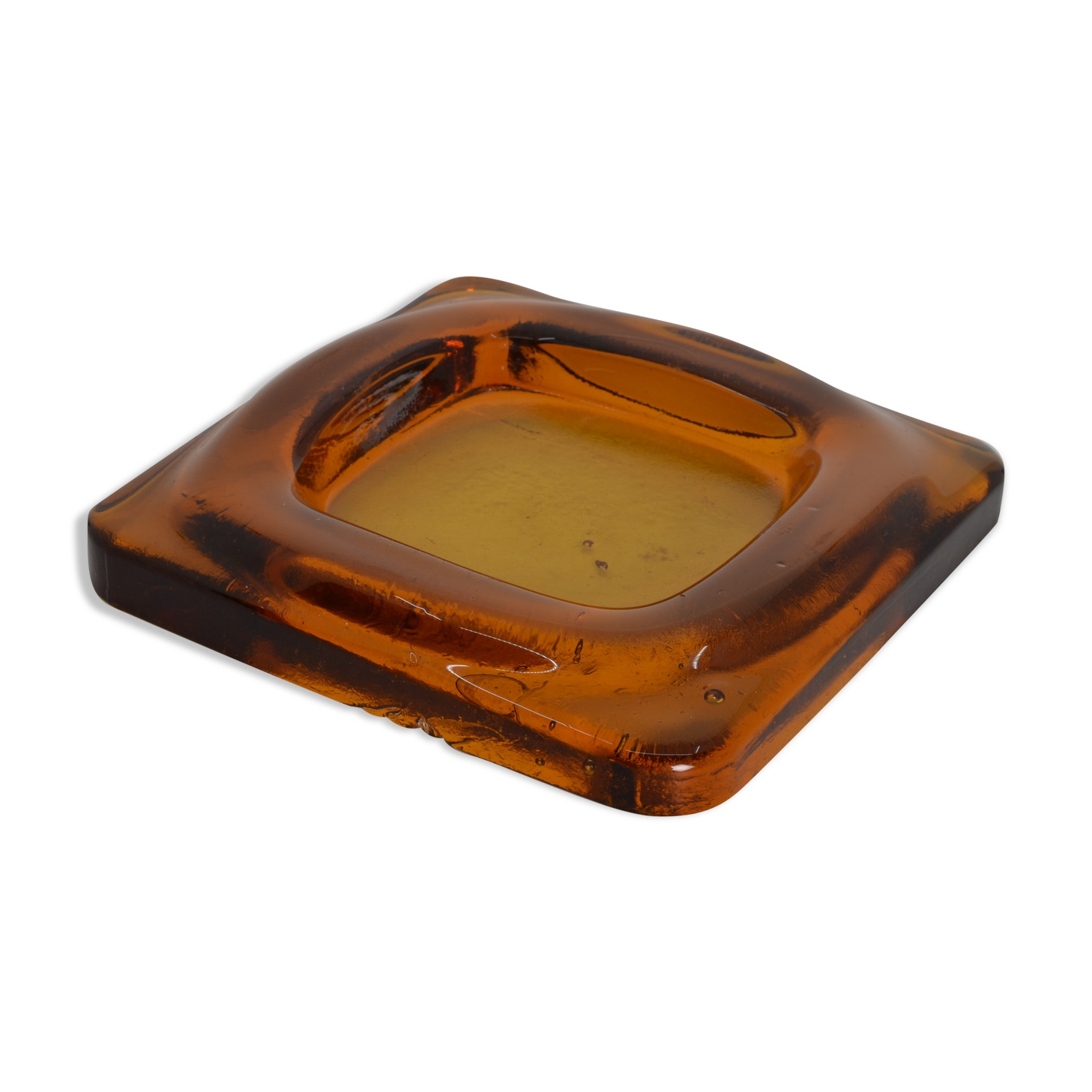 Empty amber glass pocket
