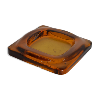 Empty amber glass pocket