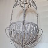 Lantern-shaped pendant lamp for iron flowers