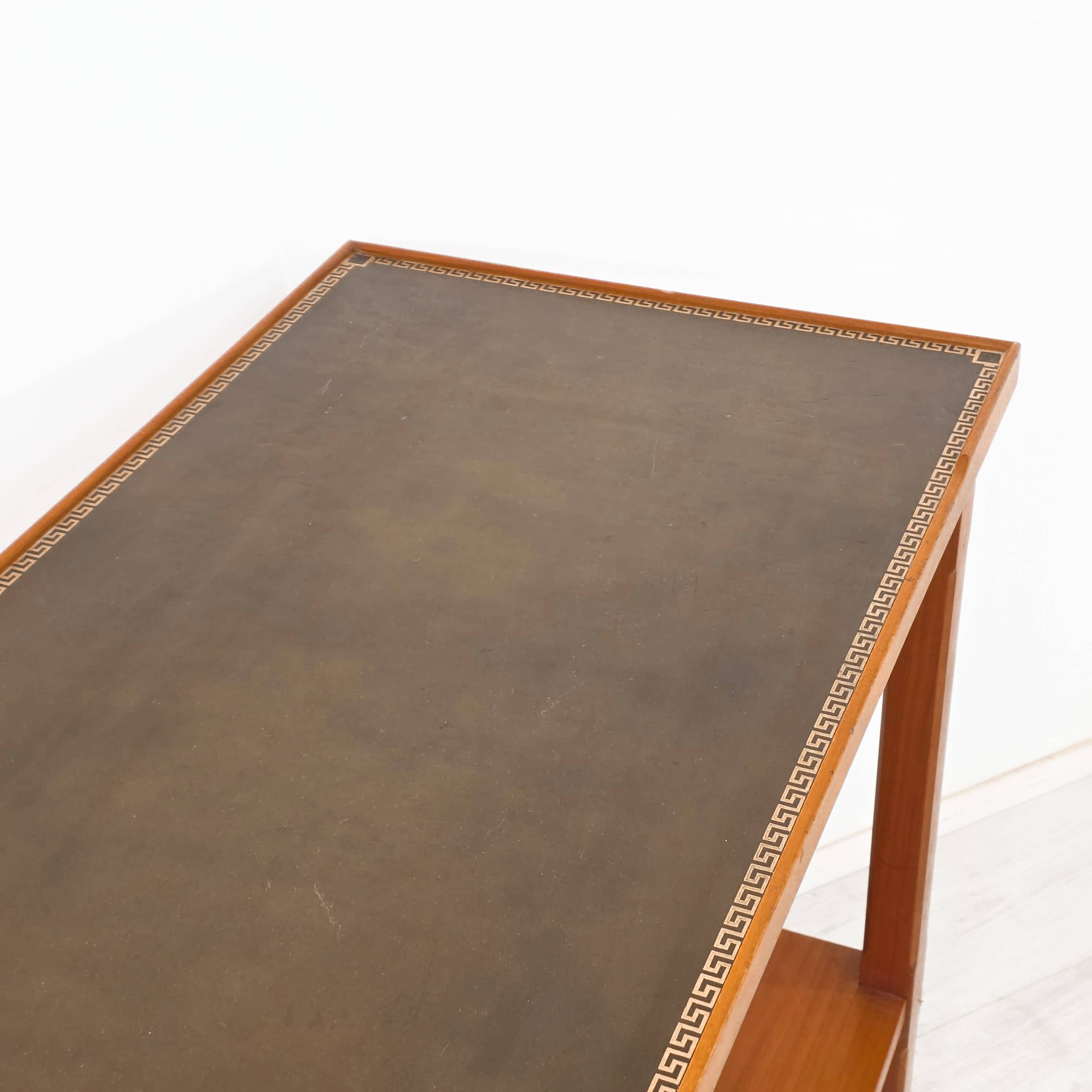 Dessert signed Ordo – leather tray from the 1950s