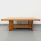 Vintage solid oak coffee table from the 70s 80s Perriand Regain Chapo style