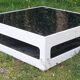 White and black square coffee table