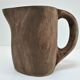 Solid wood pitcher patinated brutalist 60s