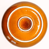 Salad bowl in brown sandstone, khaki and saffron