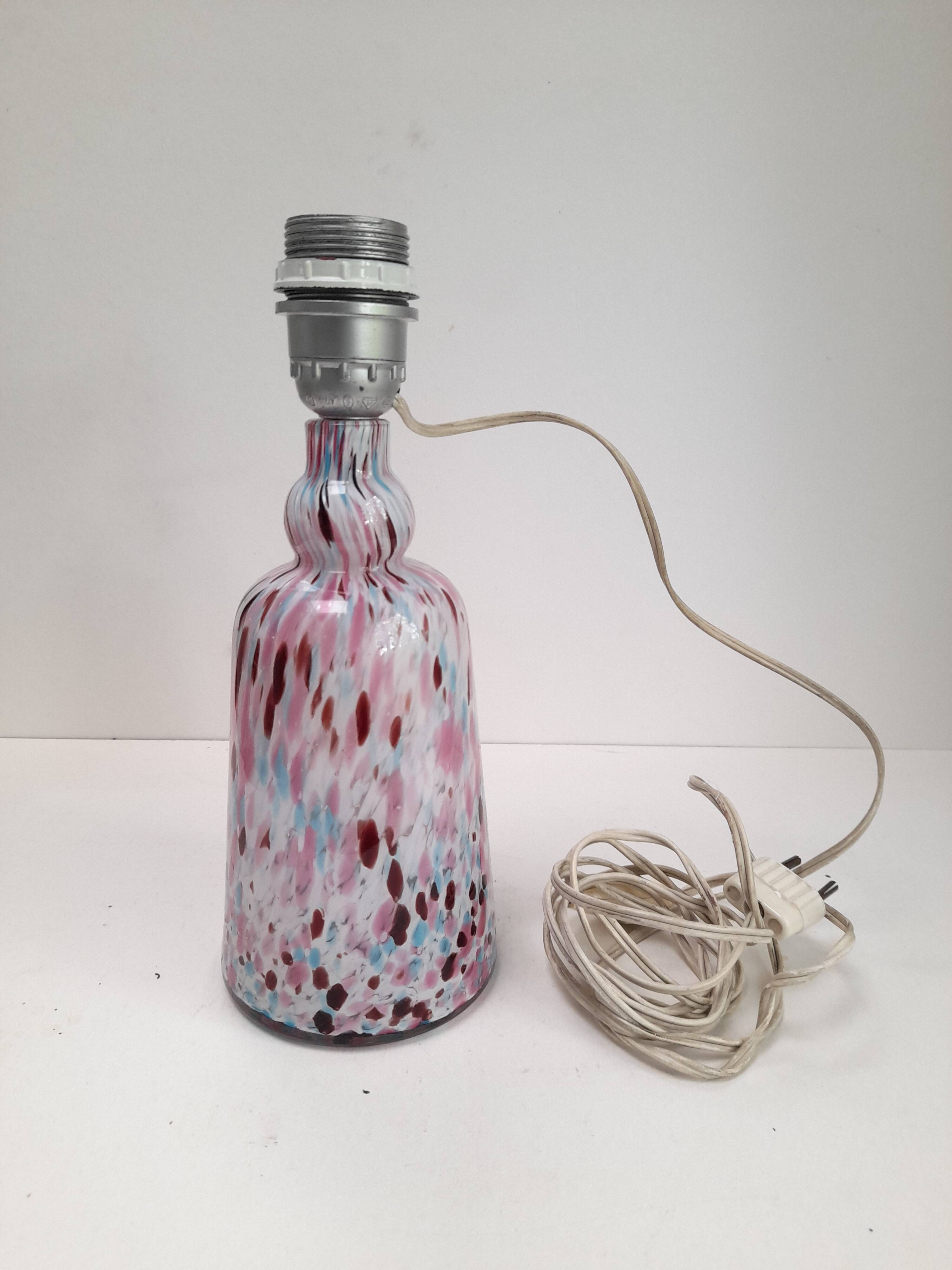Murano speckled glass lamp base