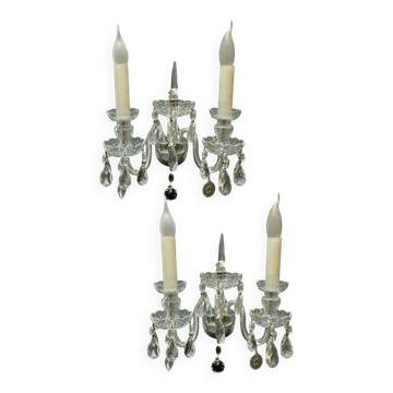 Crystal Bohemian Sconces Set of 2 