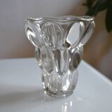 Vintage crystal vase, glassware to be identified, circa 1950 - 1960.