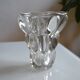 Vintage crystal vase, glassware to be identified, circa 1950 - 1960.