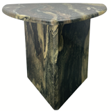Cipollino marble kidney oval side table, Italy