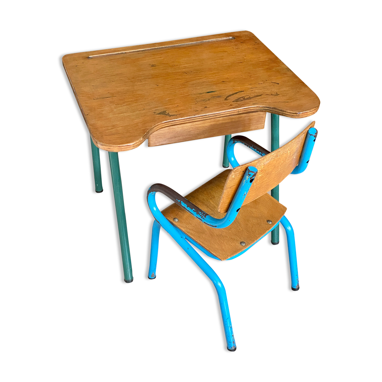 Desk and school chair set