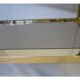 Gold metal coffee table with two glass and mirror trays 70