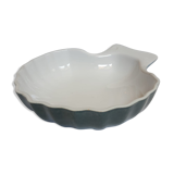Oven dish in the shape of a blue scallop shell - Vintage