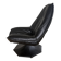 Black leather swivel chair, Artifort style