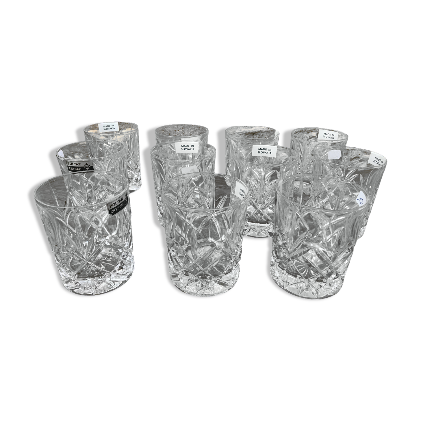 Crystal whisky glasses (x11)