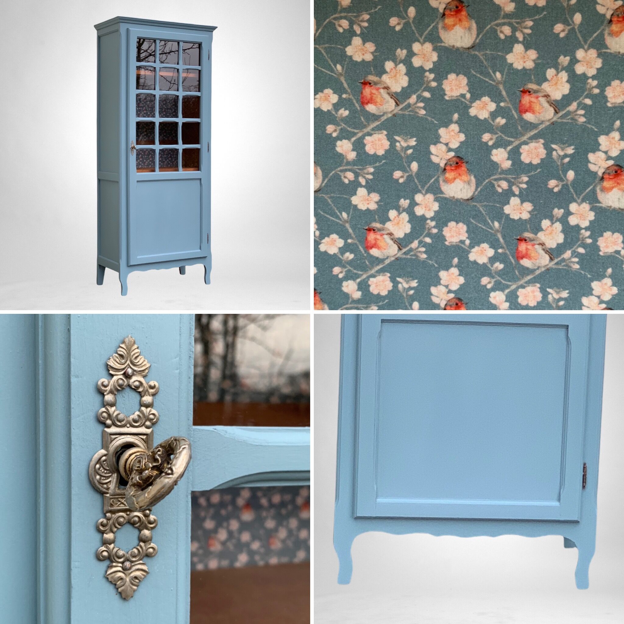 Parisian wardrobe glazed blue gray