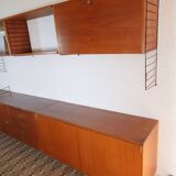 Modular String shelving system Nisse shelf Teak wall shelf 60s