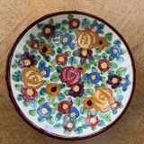 Enamelled ceramic cut floral pattern ceram Monaco vintage