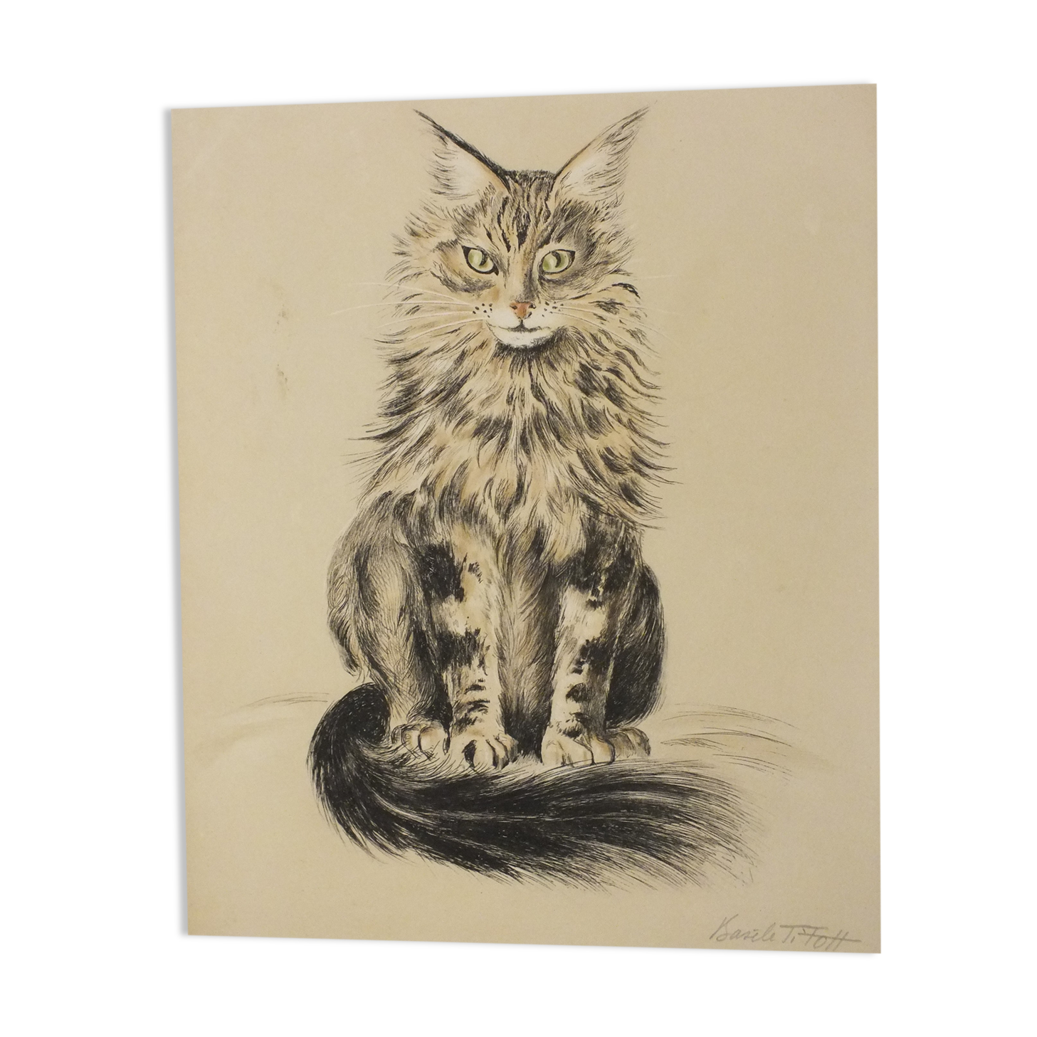 Basile Titoff - Lithograph signed - Orion Chat