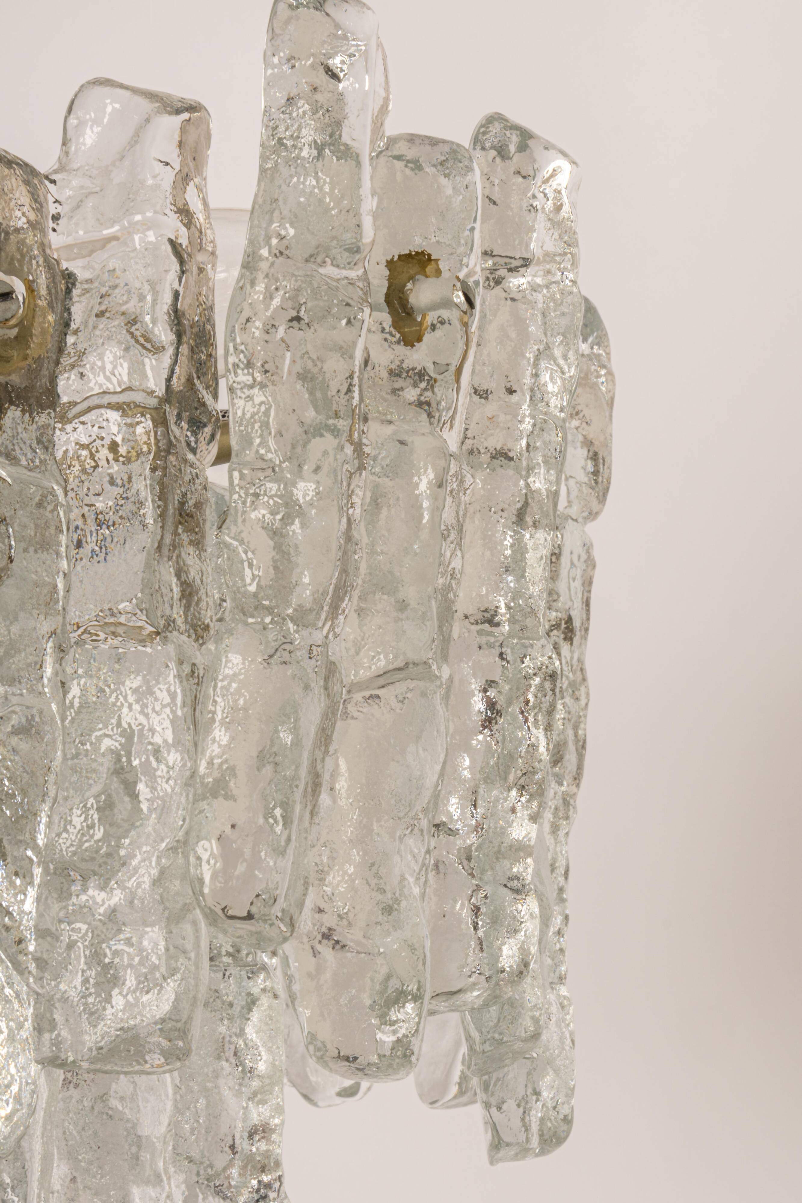 Murano glass ice chandelier by Kalmar, Austria, 1960s