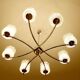 Large Vintage Architectonic  Chrome Glass Pendant Light