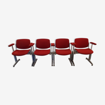 Set of four chairs by Giancarlo Piretti for Castelli