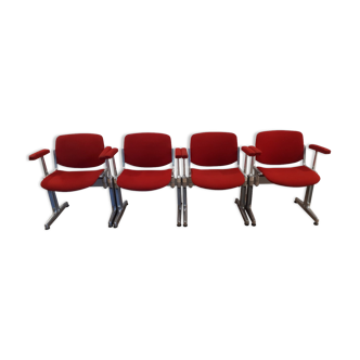 Lot de 4 fauteuils de Giancarlo Piretti pour Castelli