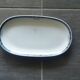 Oval porcelain plate from Sologne – blue decoration – 22 cm