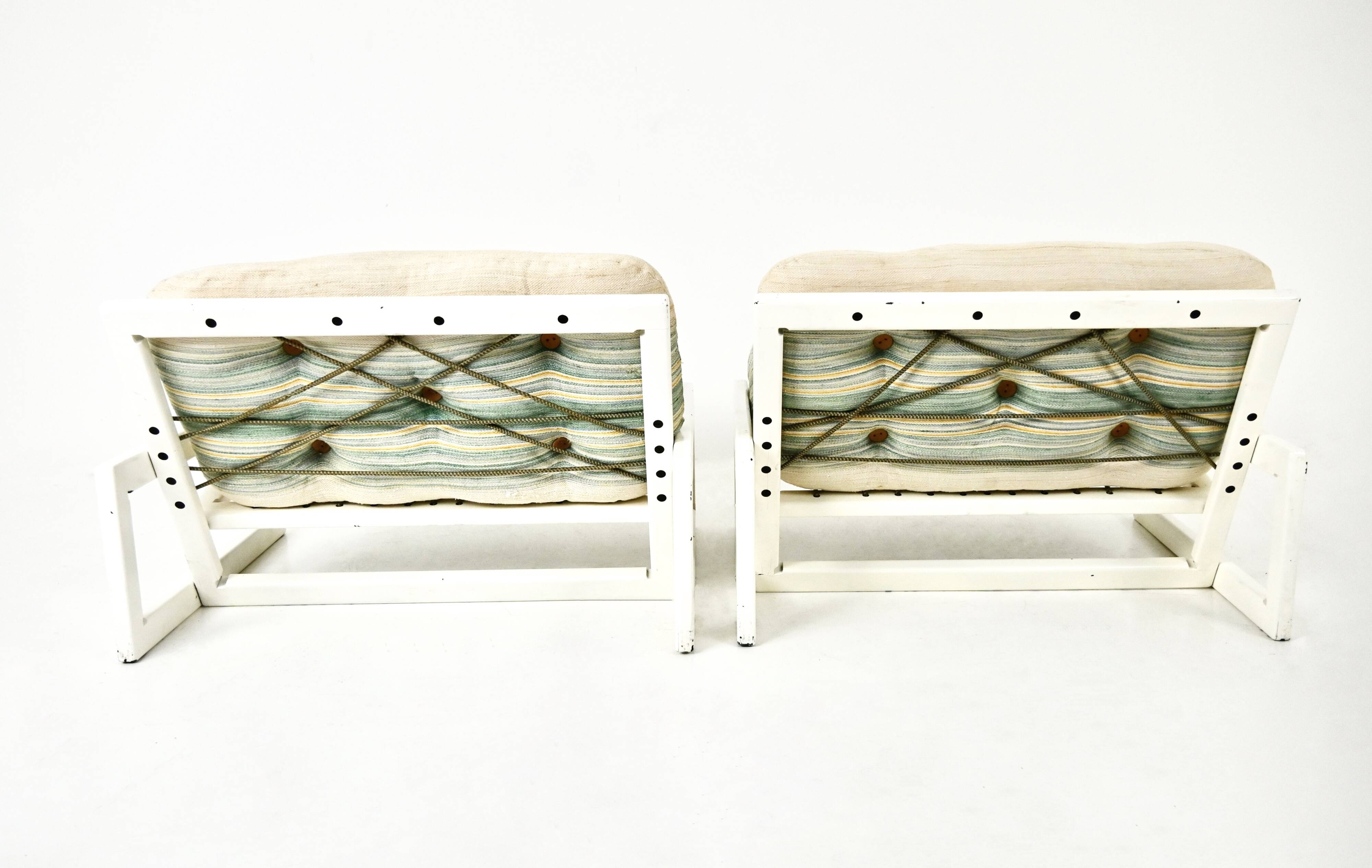 Set of 2 “Carlotta” armchairs by Tobia and Afra Scarpa for Cassina, 1960s