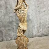 Statue de jardin ancienne en pierre sculpture française hauteur 175 cm
