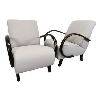 Restored armchairs by Jindrich Halabala