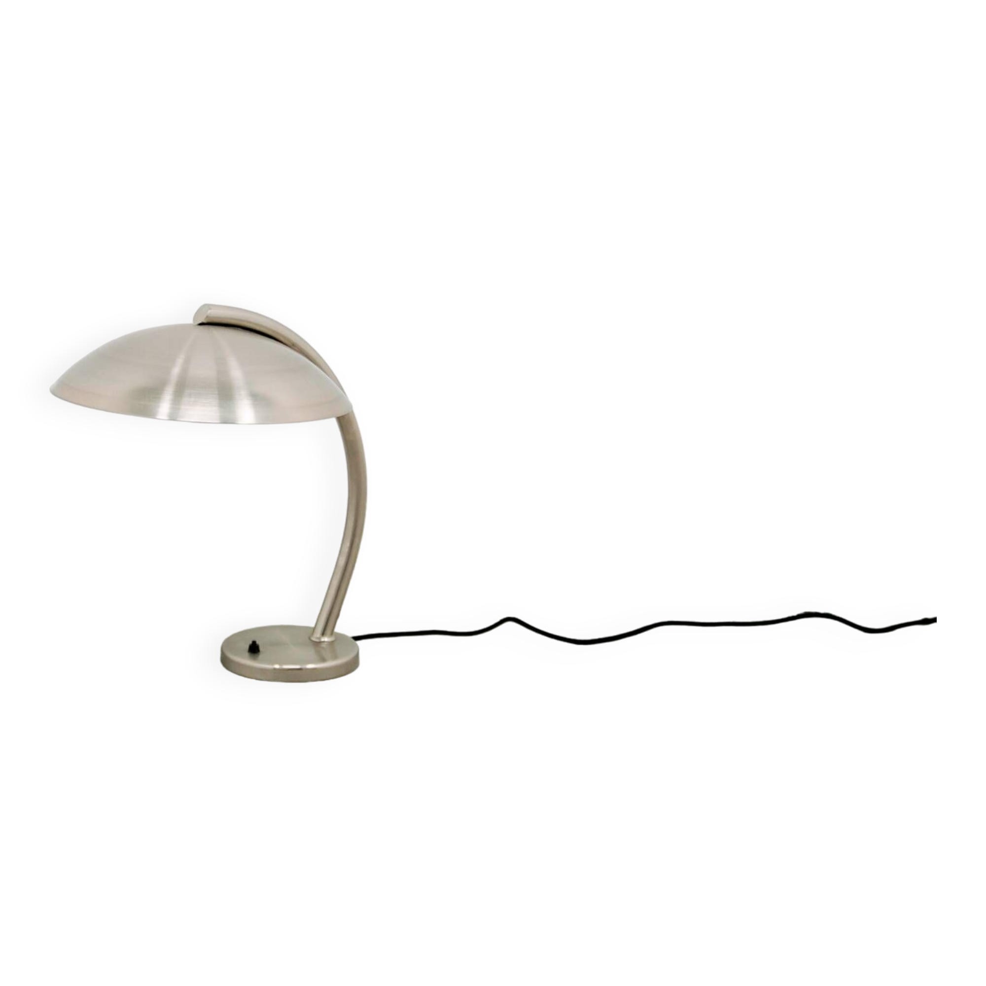 Vintage silver metal bauhaus desk lamp
