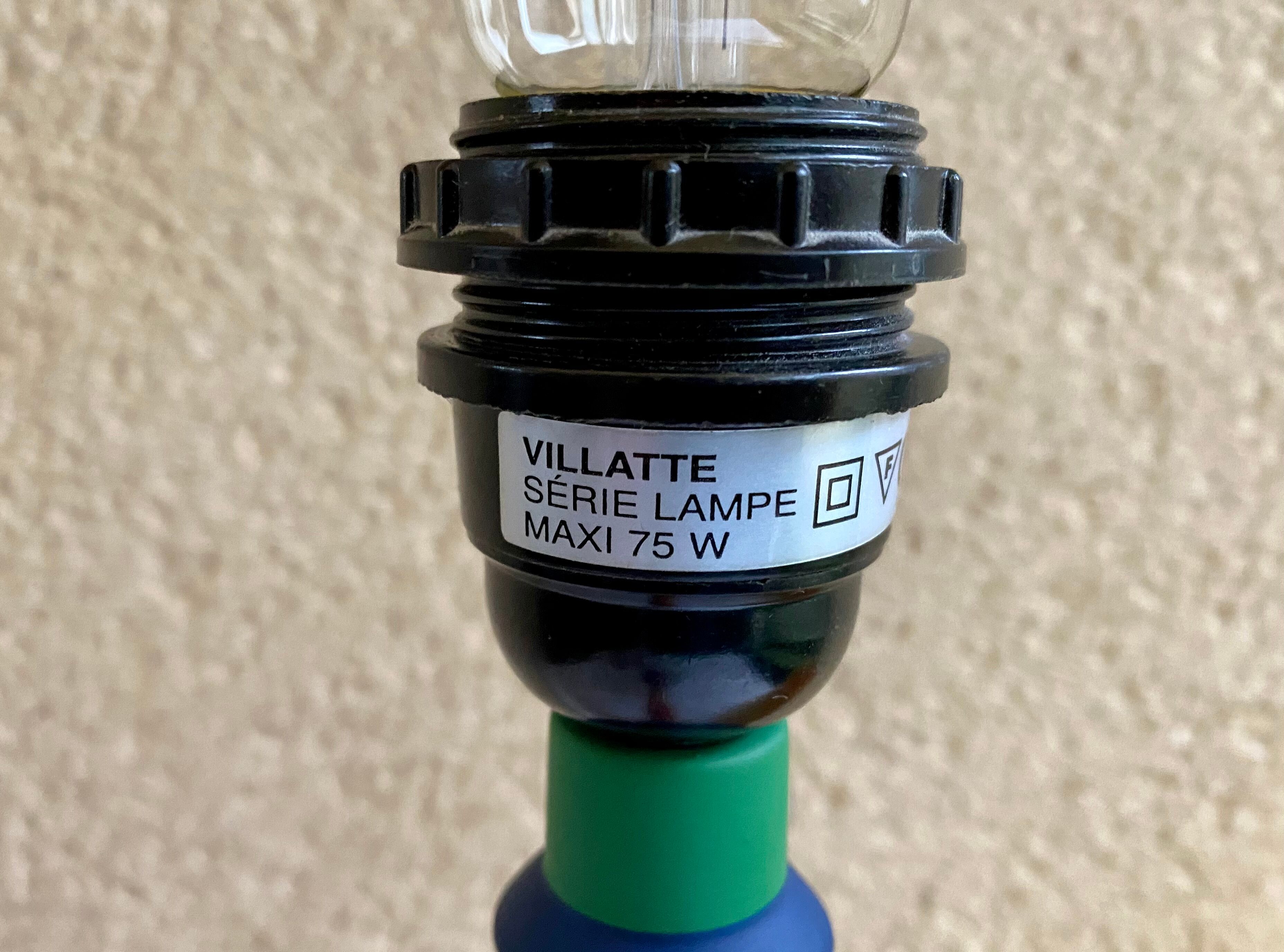 Lampe de table Totem design Olivier Vilatte vintage années 80 Memphis style