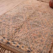 Peach Vintage Moroccan Wool Rug 188 x 317 cm , Berber Rug Handmade, Unique