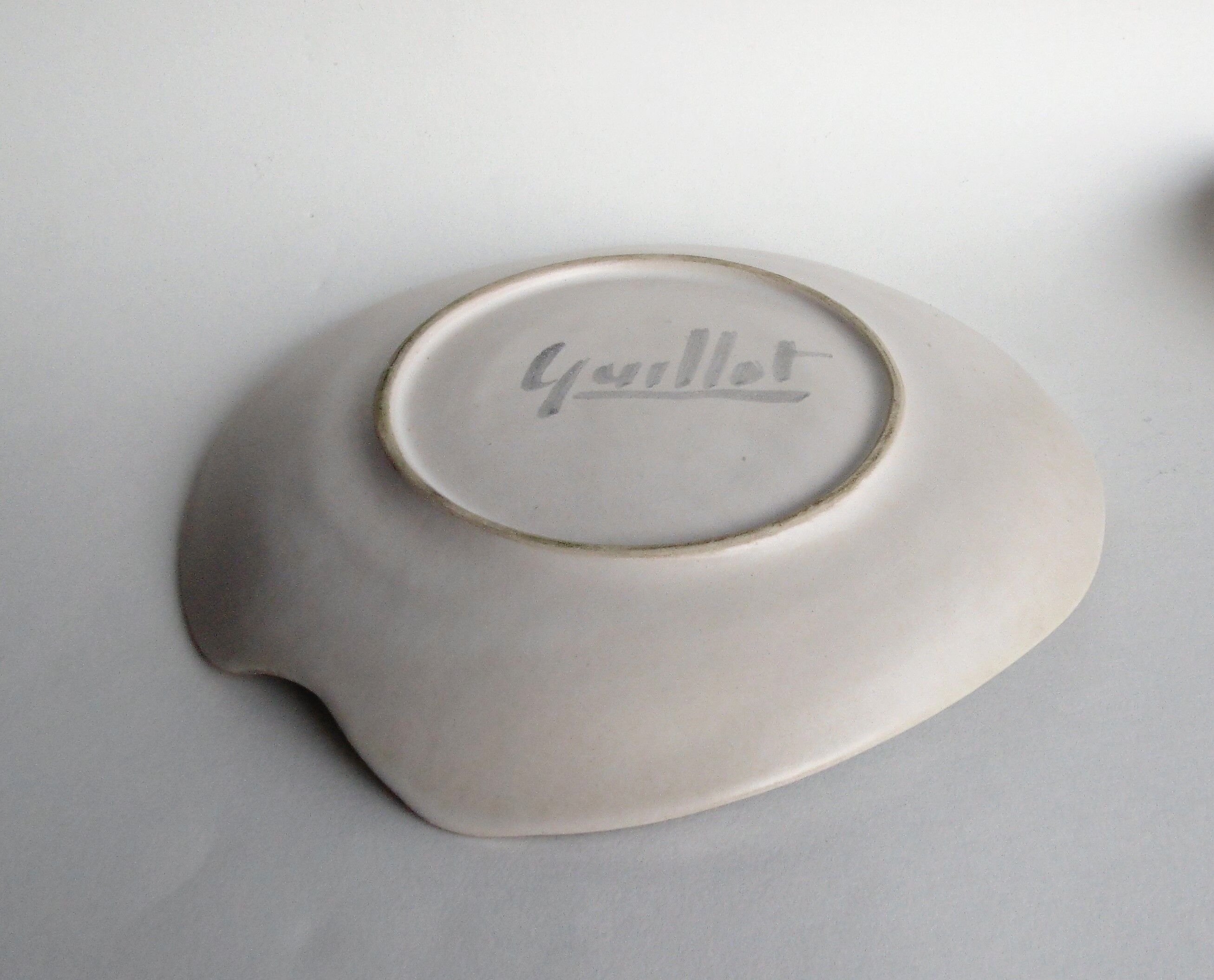 6 Shellfish plates by Dominique Guillot Vallauris from the 60's