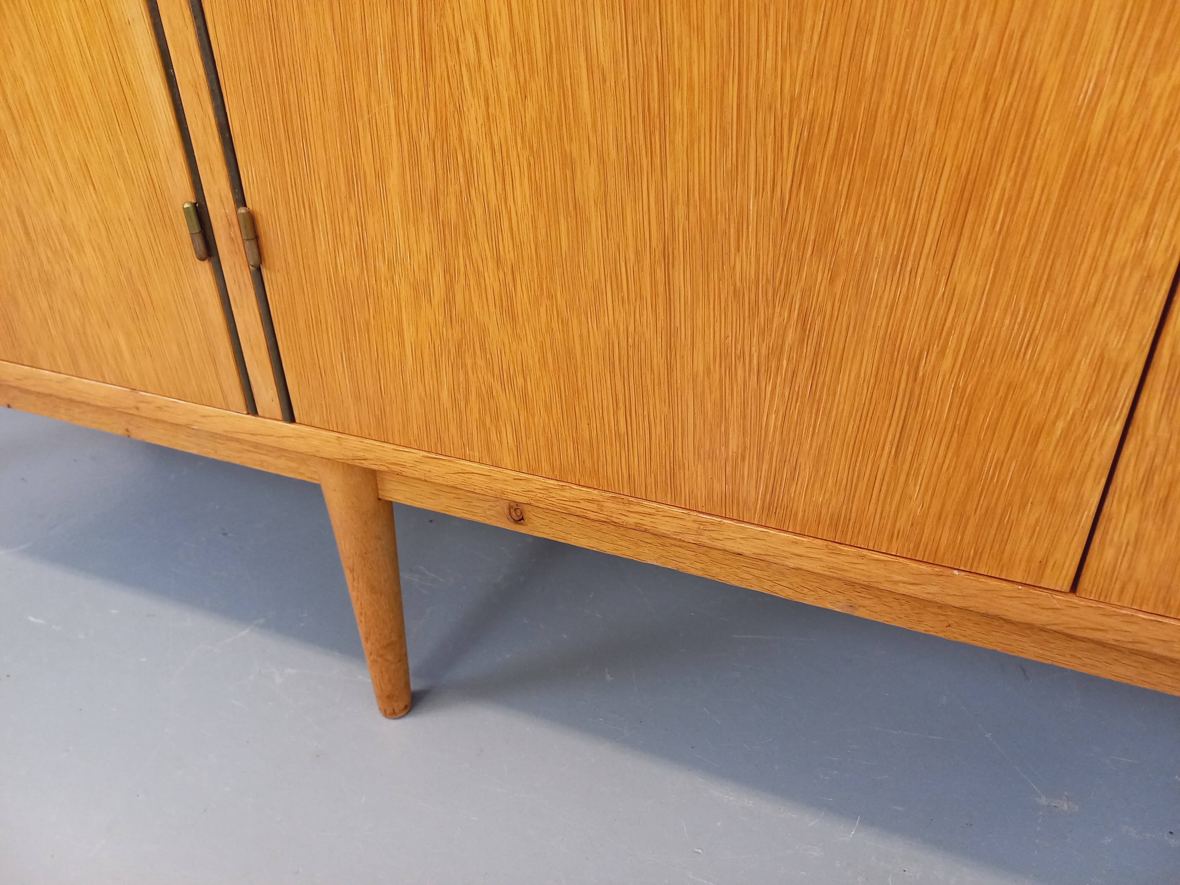Vintage oak wardrobe from the 1960s.