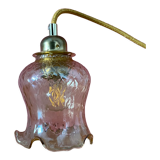 Vintage amber glass tulip walker