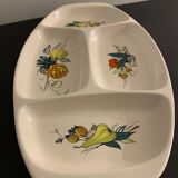 Plat compartimenté apéritif faïence multicolore Septfontaines Villeroy et Boch
