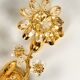 1970s brass crystal glass floral wall lamp by Ernst Palme unused condition