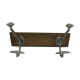 Wall coat rack with 2 hooks on wood