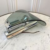 Wall lamp in chrome and smoked glass 70s