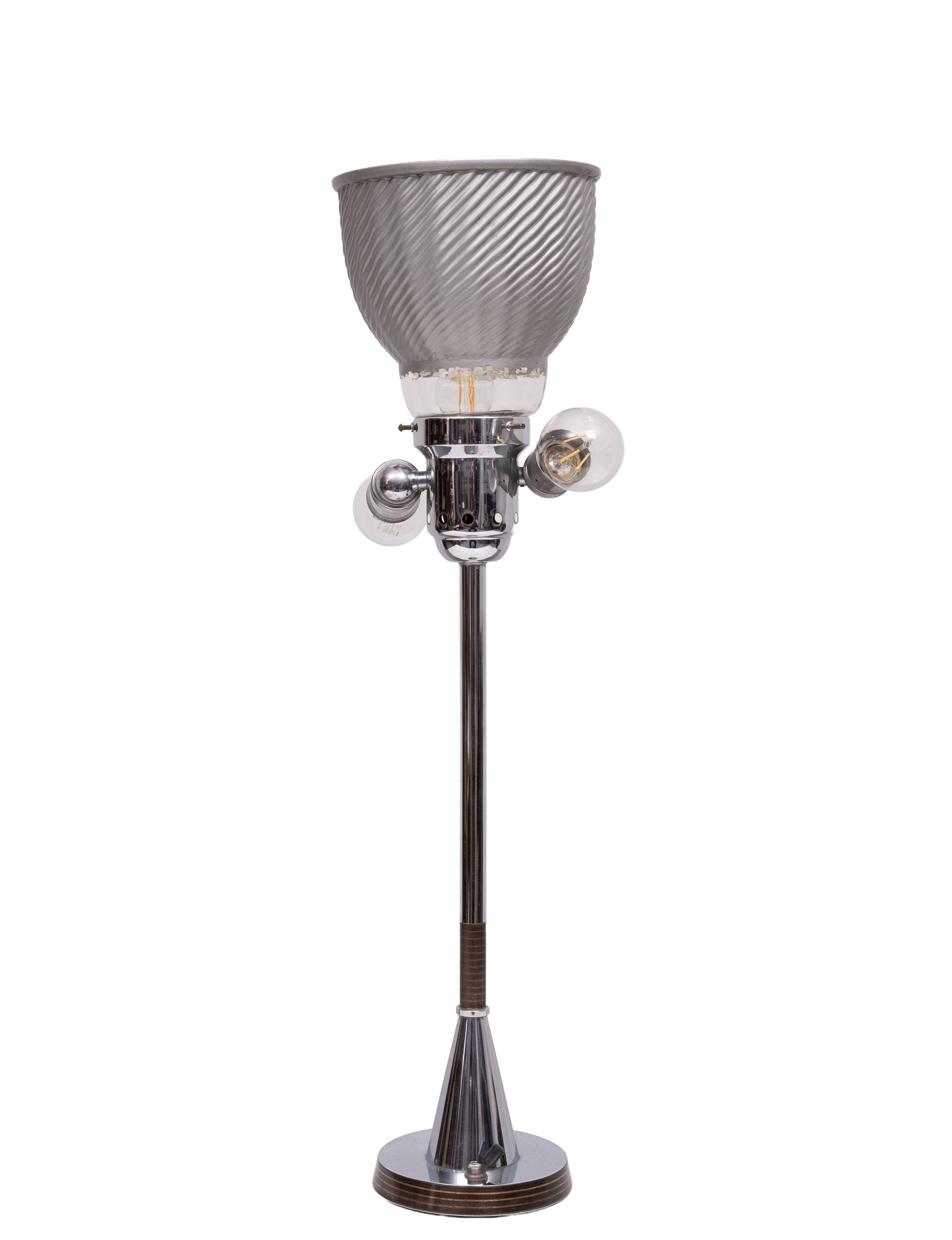 Art Deco Table Lamp by WMF Ikora, Brass and Copper, 1920s