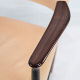 Armchair in Rosewood with Light Natural Leather Designed by Kurt Ol