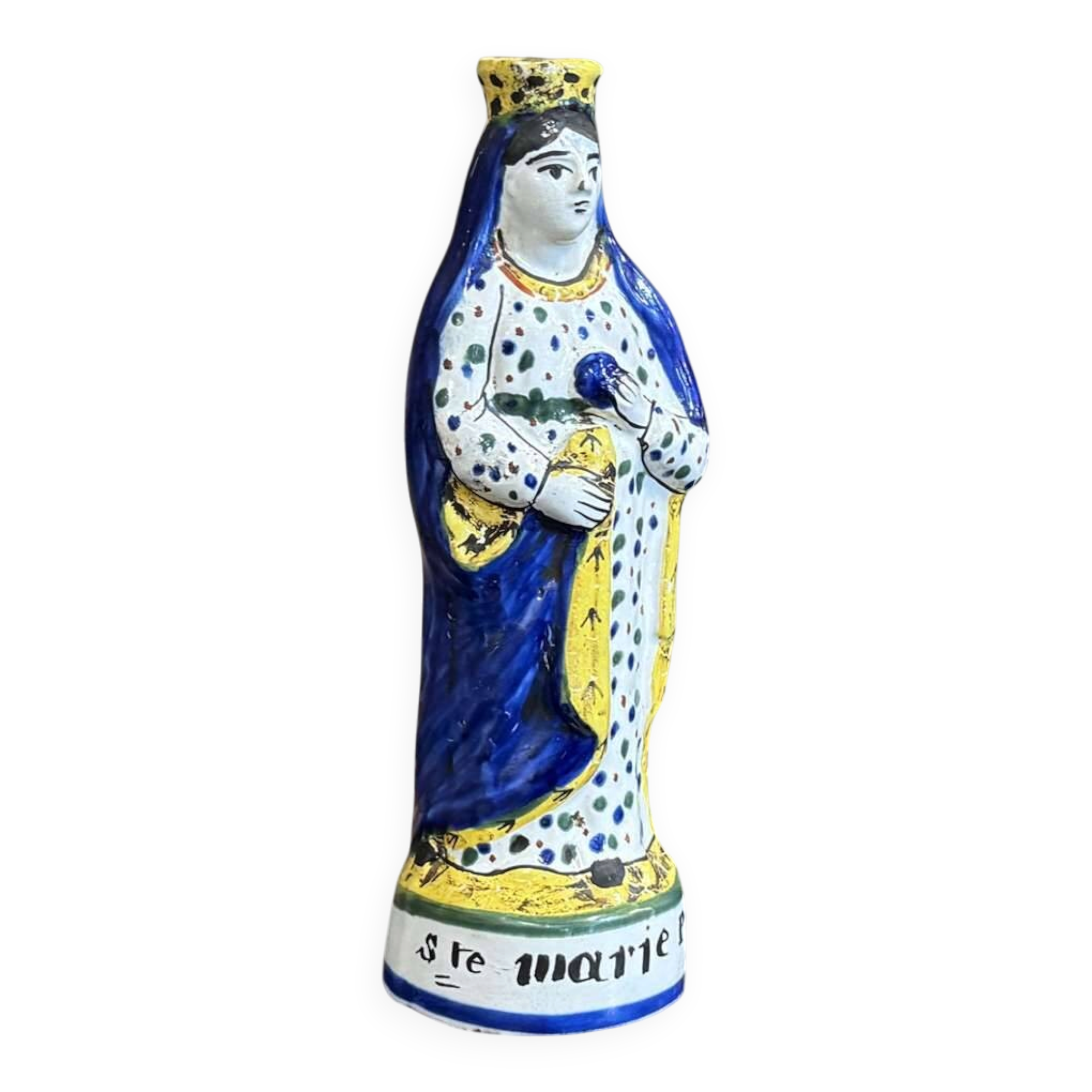 Sainte Marie en faïence de Quimper fin XIXème