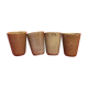 4 verres en grès