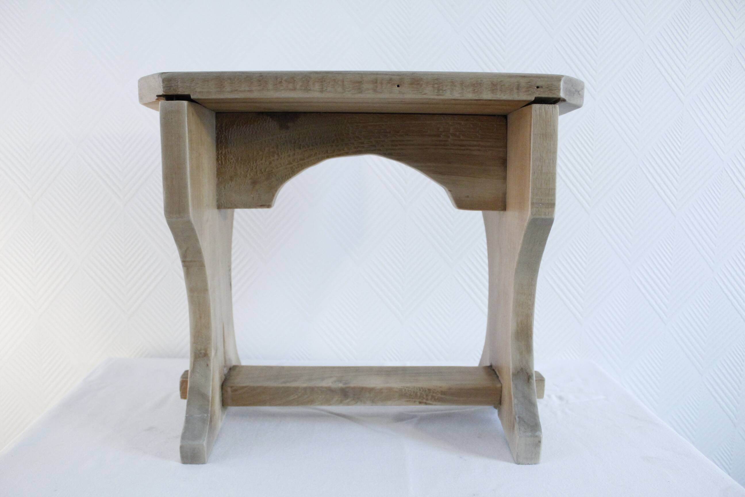 Small renovated solid wood bench