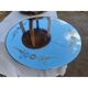 Art Deco walnut table with a mirror top.