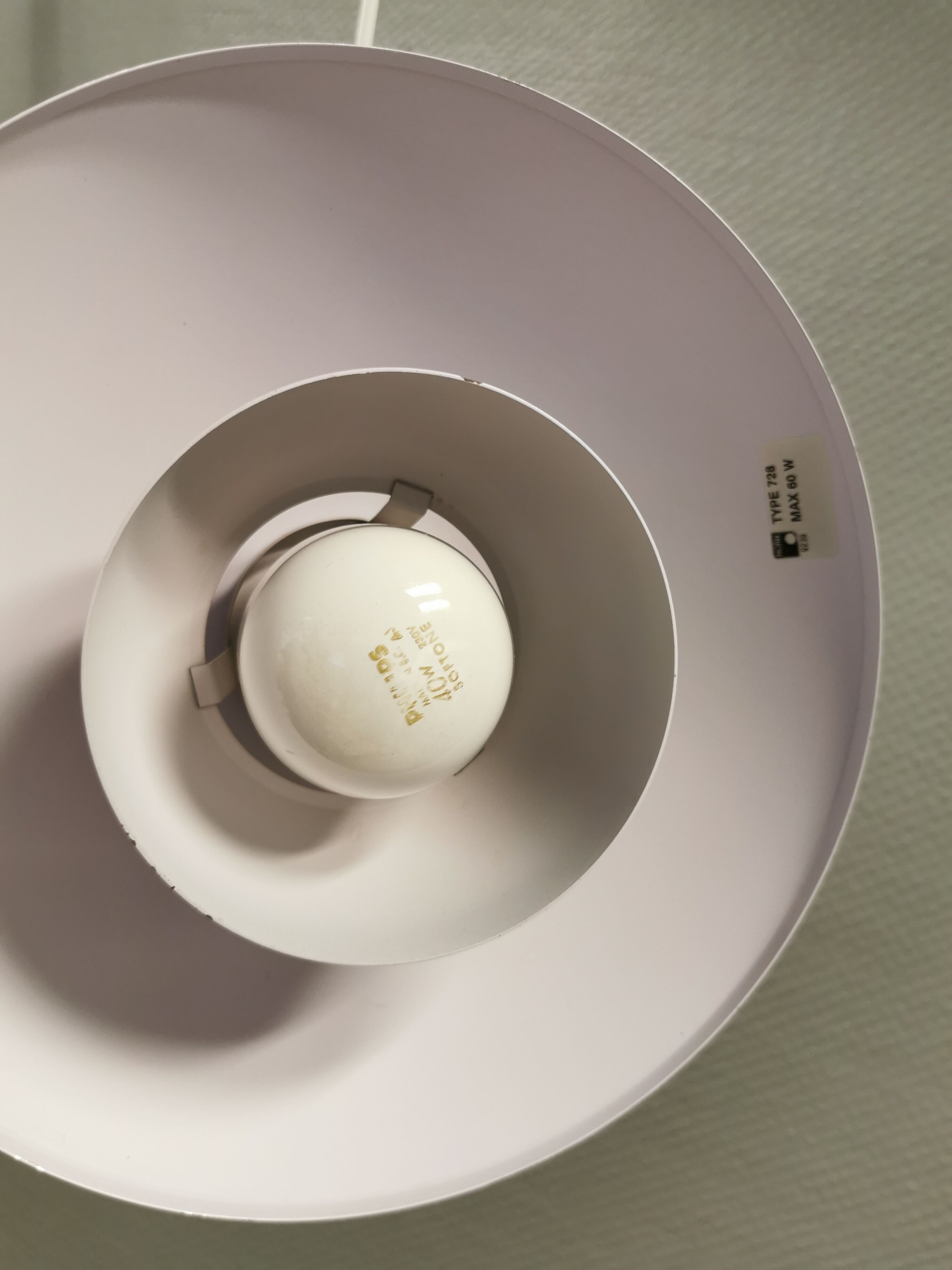 Small Danish hanging lamp, produced by ES Horn Lighting in the 1980s.