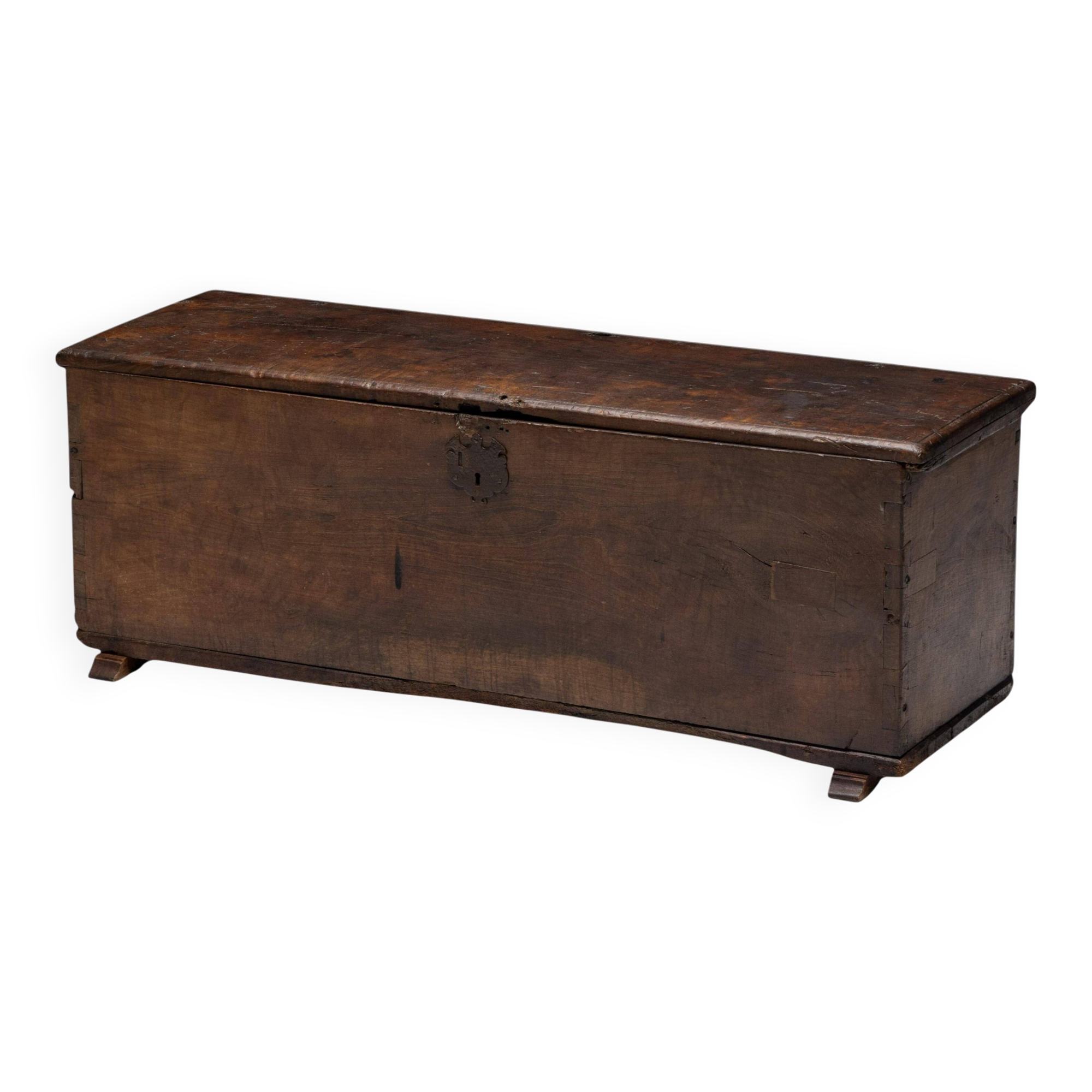 Antique wooden storage chest, France, late 18th century