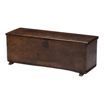 Antique wooden storage chest, France, late 18th century